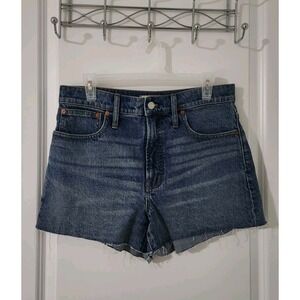 Madewell Women's Blue Jeans Shorts High-Rise The Perfect Jean Shorts Size‎ 30